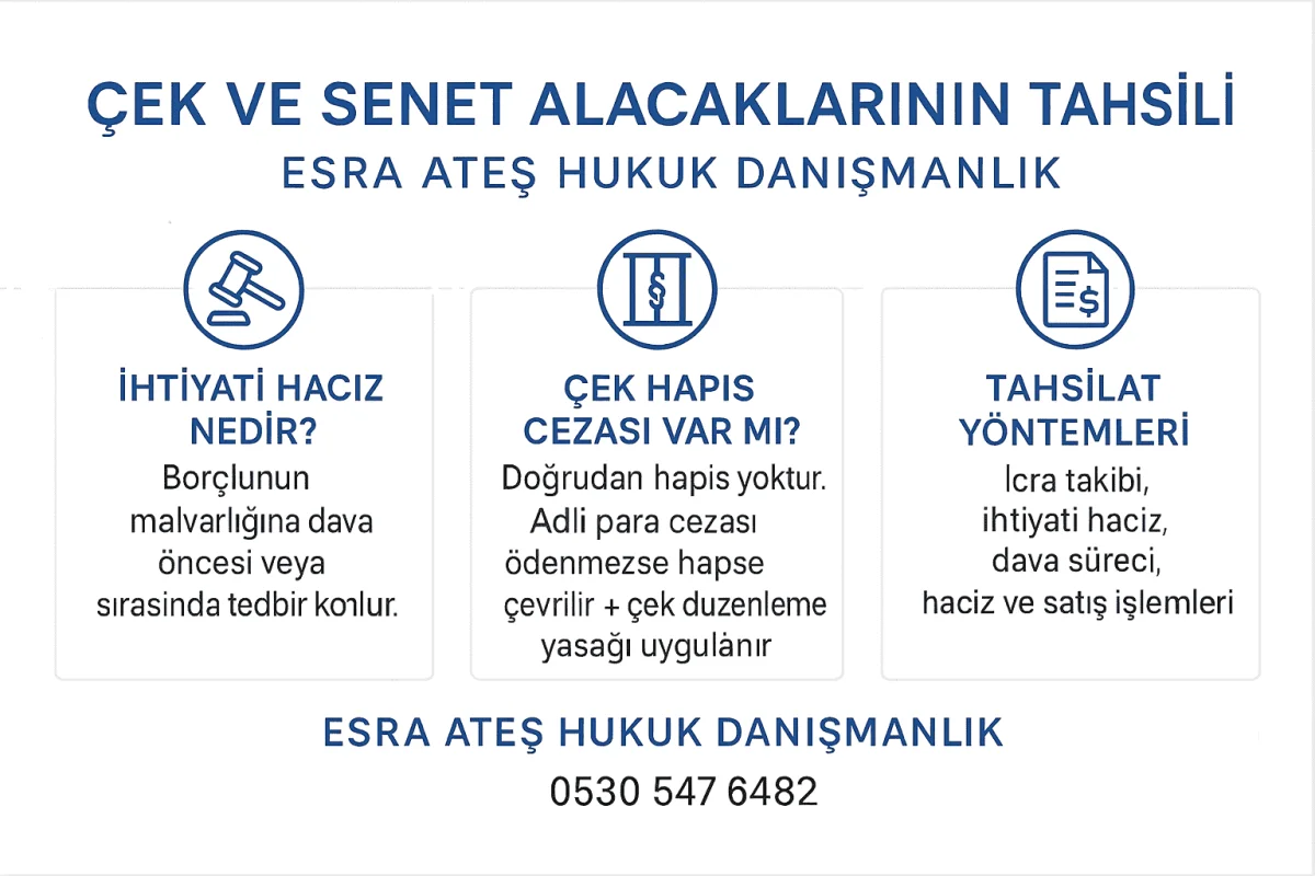 Eminönü Sirkeci Fatih Çek Senet Avukatı | İhtiyati Haciz & Tahsilat - Avukat Esra Ateş