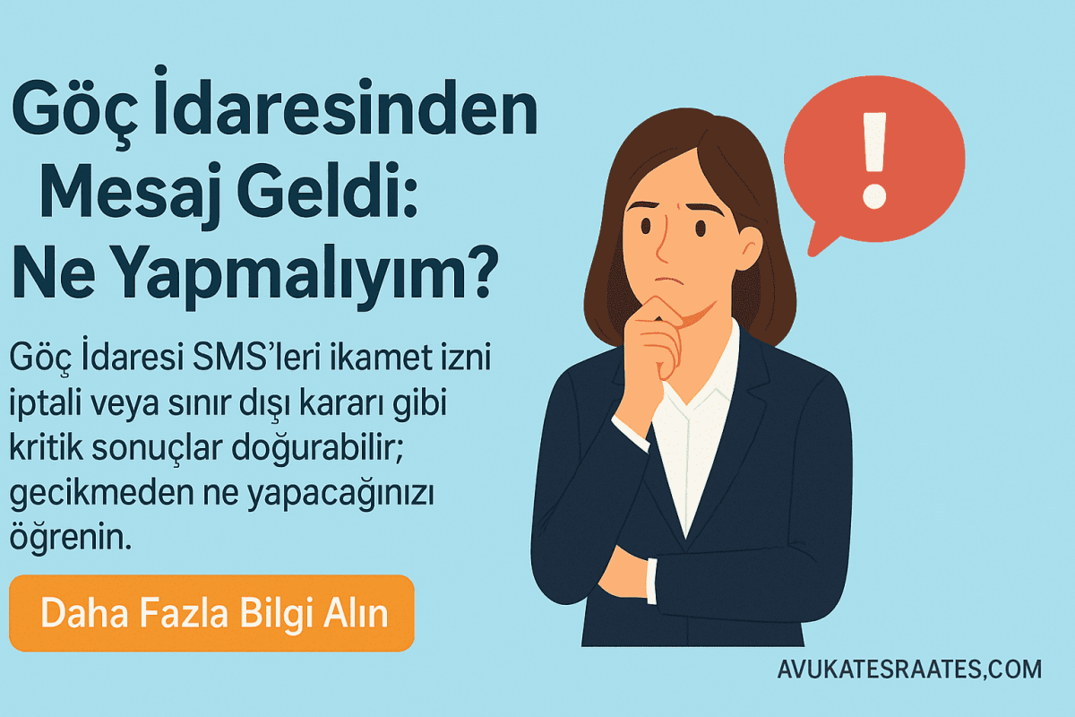Göç İdaresinden Mesaj Geldi : Ne Yapmalıyım? - Avukat Esra Ateş
