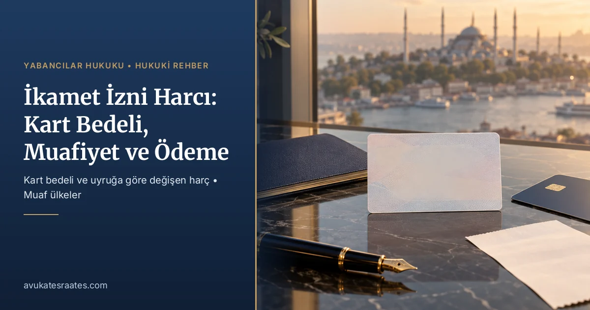 İkamet İzni Harcı 2026: Kart Bedeli, Muafiyet ve Ödeme