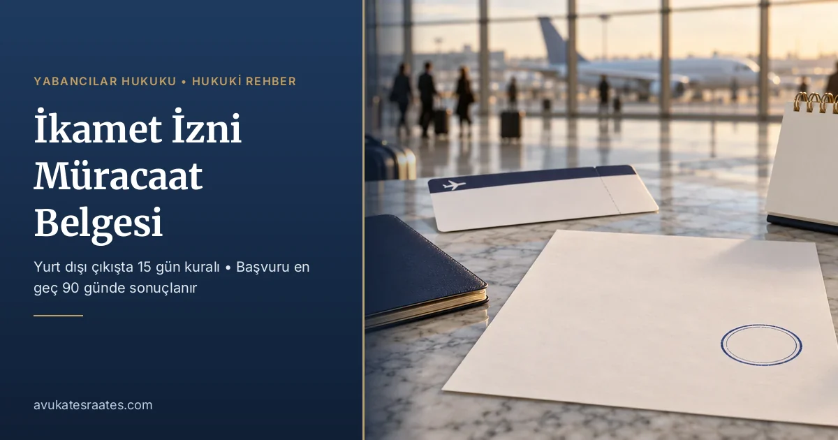 İkamet İzni Müracaat Belgesi: 90 Gün ve 15 Gün Kuralı