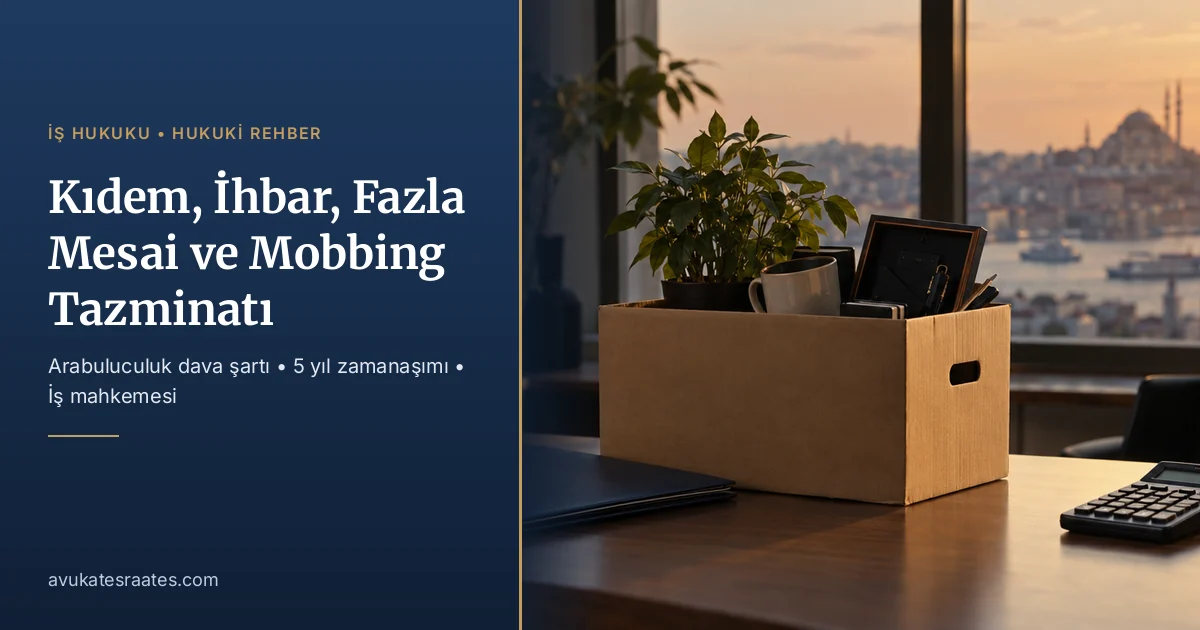 Kıdem, İhbar, Fazla Mesai ve Mobbing Tazminatı