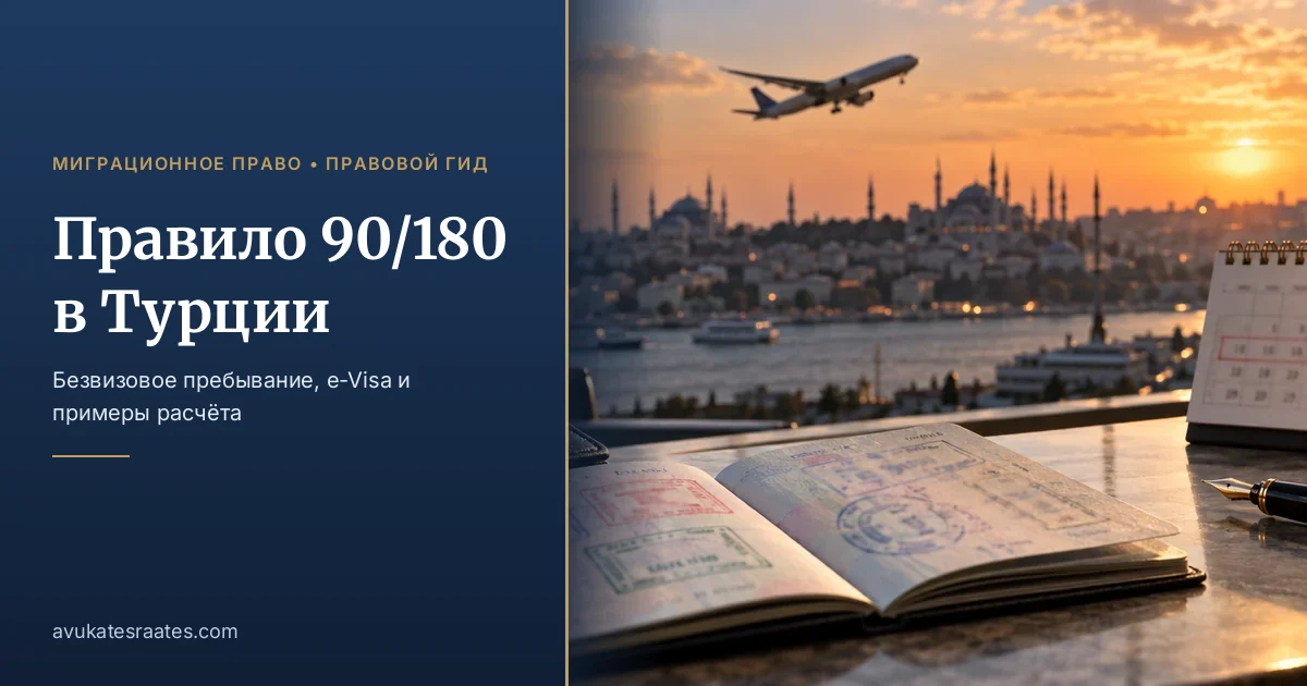 Правило 90/180 в Турции: как считать дни, e-Visa и продление