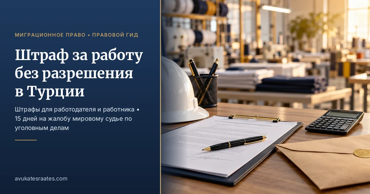 Штраф за работу без разрешения в Турции 2026: суммы и жалоба