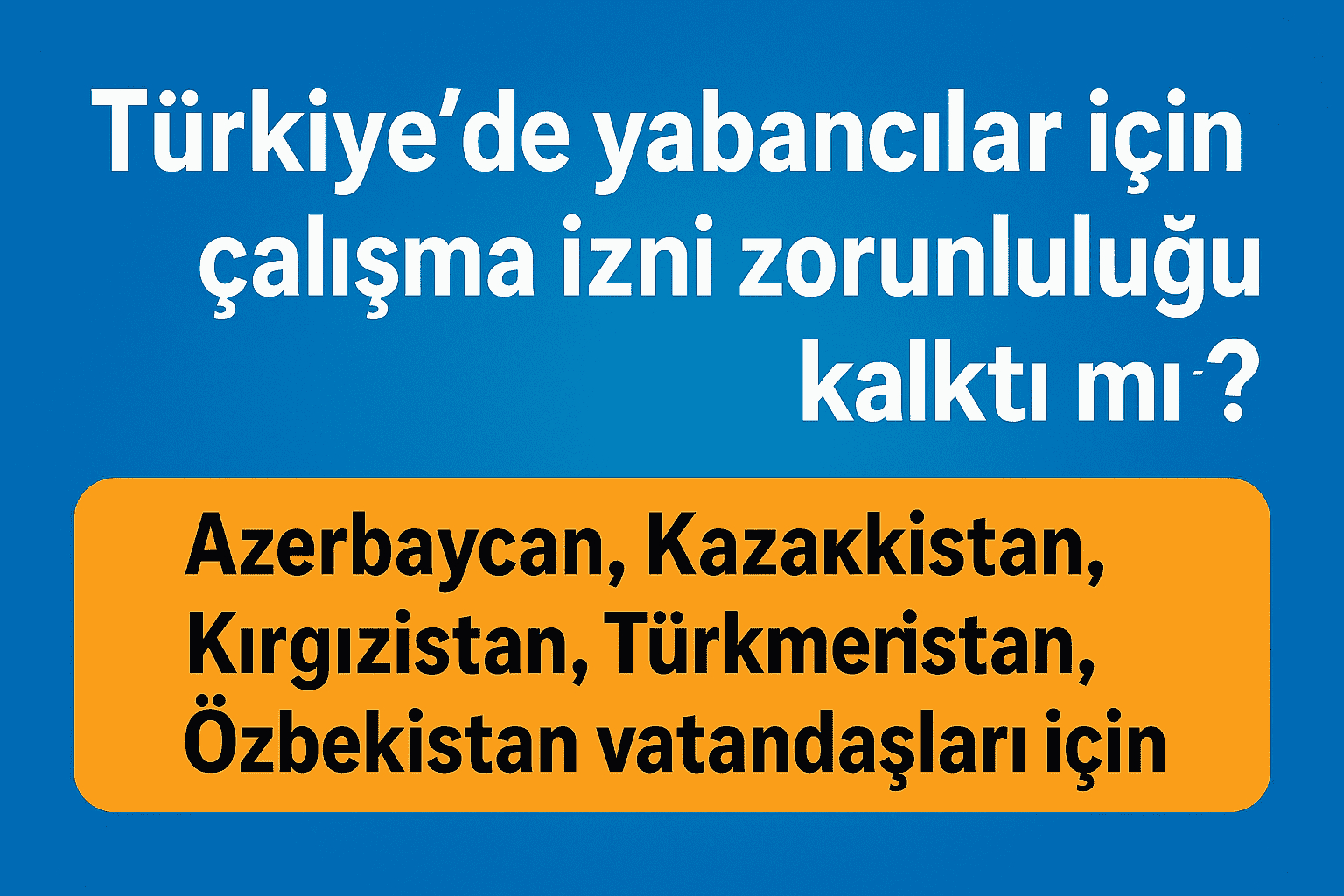 Türk Devletleri Vatandaşları Türkiye’de İş Yapabilir mi?