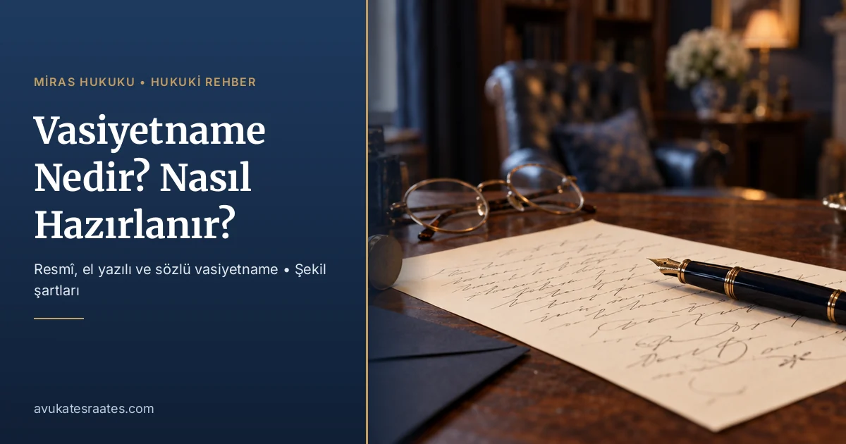 Vasiyetname Nedir? Nasıl Hazırlanır?