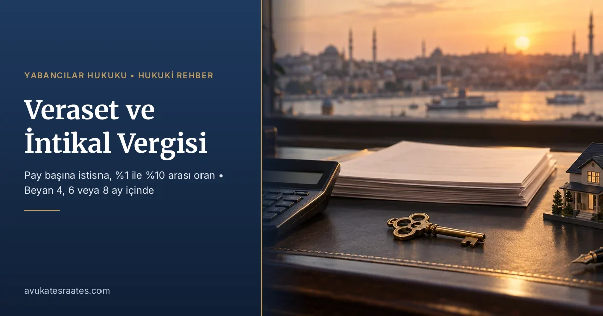 Veraset ve İntikal Vergisi 2026: Oran, Beyan Süresi, Tapu