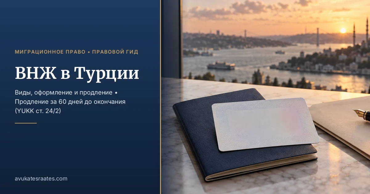 ВНЖ в Турции 2026: виды, оформление и продление икамета